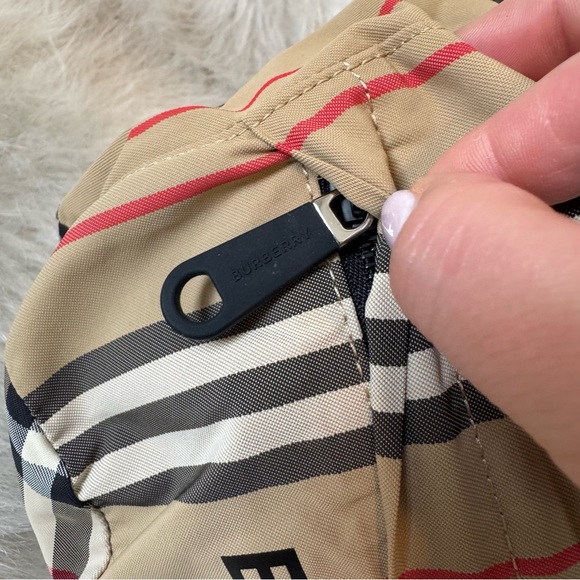 Burberry Phoebe Canvas Nylon Draw String Bag - Picture 13 of 14